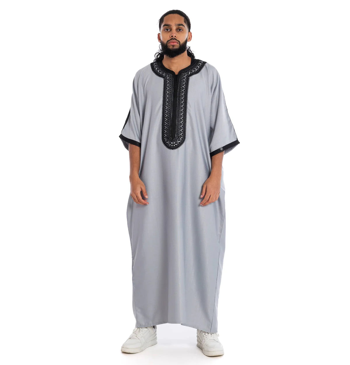 Essential Thobe Jubbah - Grey & Black